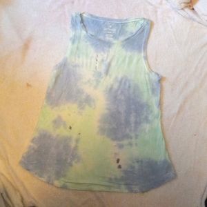 American Eagle Blue Tie Dye Tank, Medium